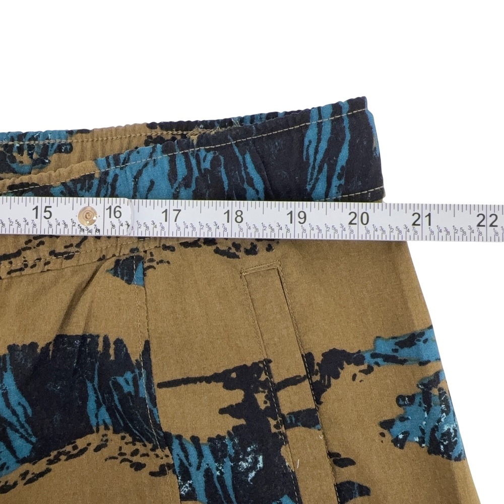 The North Face Mens XXL Paramount Horizon Shorts Tan Blue Mountain Print Belt - Picture 10 of 13